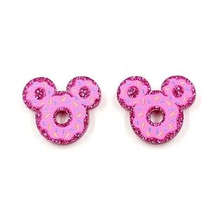 Disney Mickey Mouse Pink Donut Earrings NWT